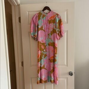 Floral Pink and Orange Women's Dress by lanhtropy